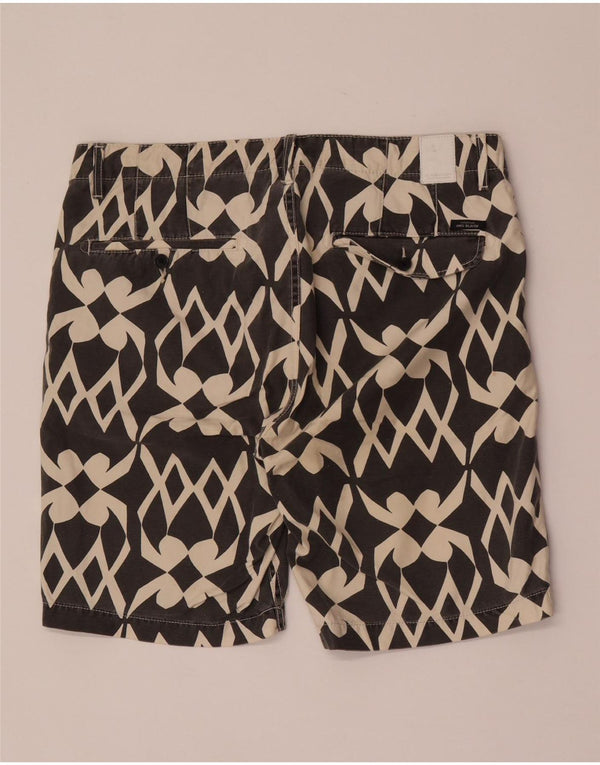 Scotch & Soda Mens Chino Shorts W32 Medium Black Geometric
