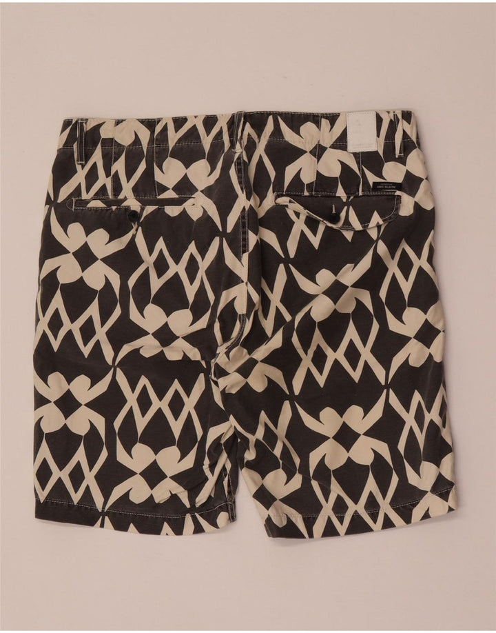 Pantaloncini chino da uomo Scotch & Soda W32 medio nero geometrico
