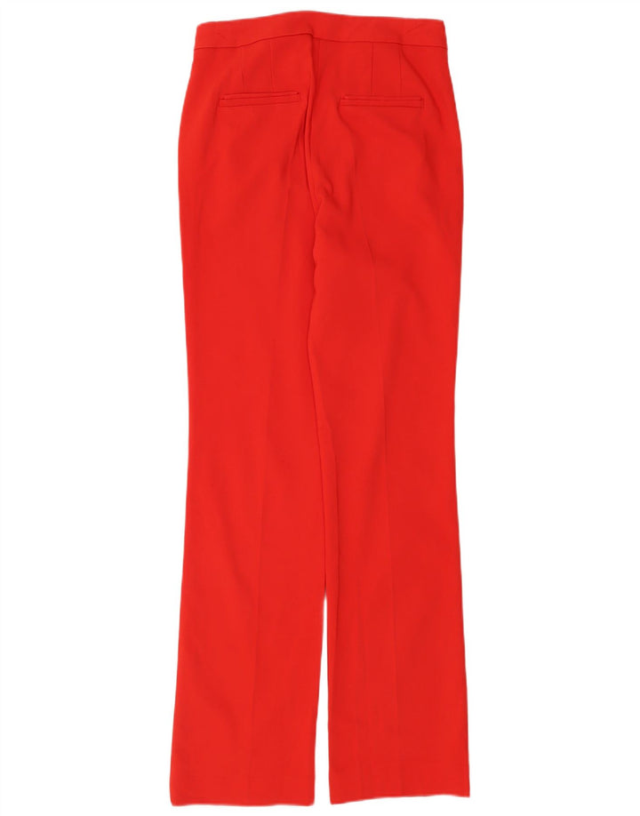 Zara Womens Straight Casual Trousers Medium W28 L34 Red
