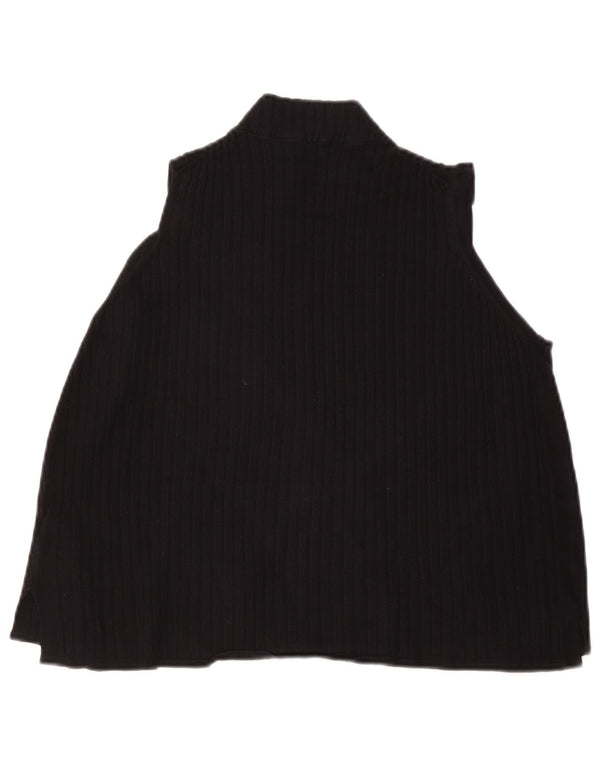 Top corto senza maniche da donna Marks & Spencer UK 20 2XL viscosa nera