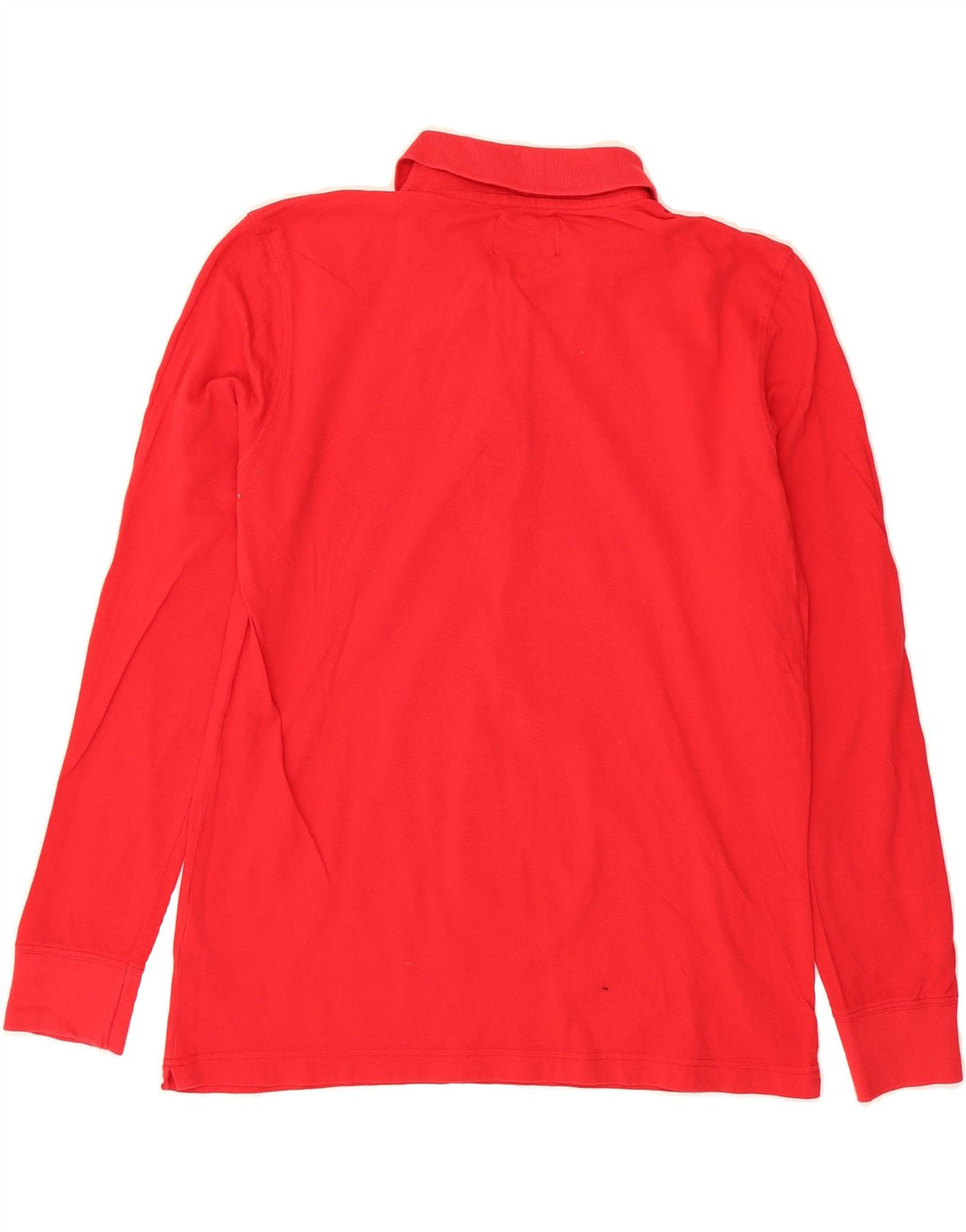 SERGIO TACCHINI Mens Long Sleeve Polo Shirt IT 50 Medium Red Cotton Vintage Sergio Tacchini and Second-Hand Sergio Tacchini from Messina Hembry 