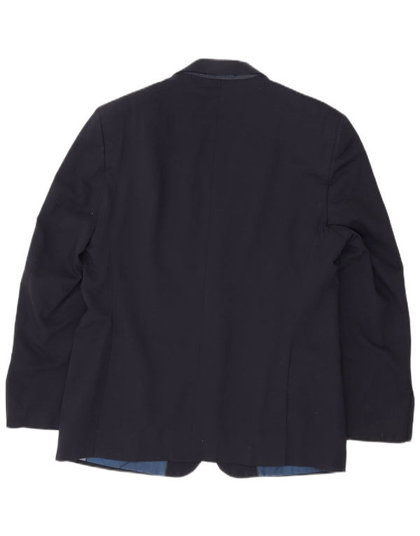 Marks & Spencer Mens 2 Button Blazer Jacket UK 42 Large Navy Blue