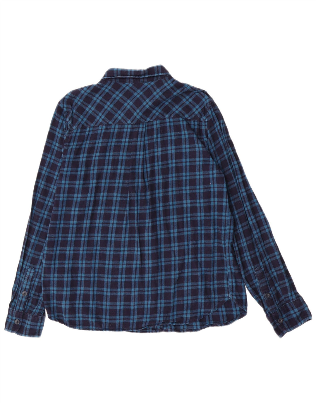 Mountain Warehouse Mens Flannel Shirt Large Navy Blue Check Cotton