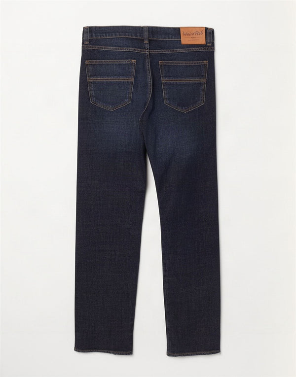 Jeans dritti da donna Weird Fish W36 L28 cotone blu navy
