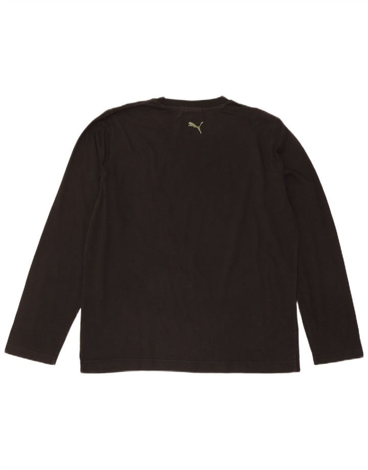 Męski top graficzny Puma z długim rękawem, duży, czarny