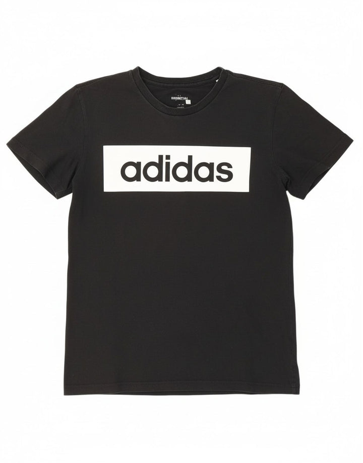 ADIDAS Womens Climalite Graphic T-Shirt Top UK 14 Medium Black