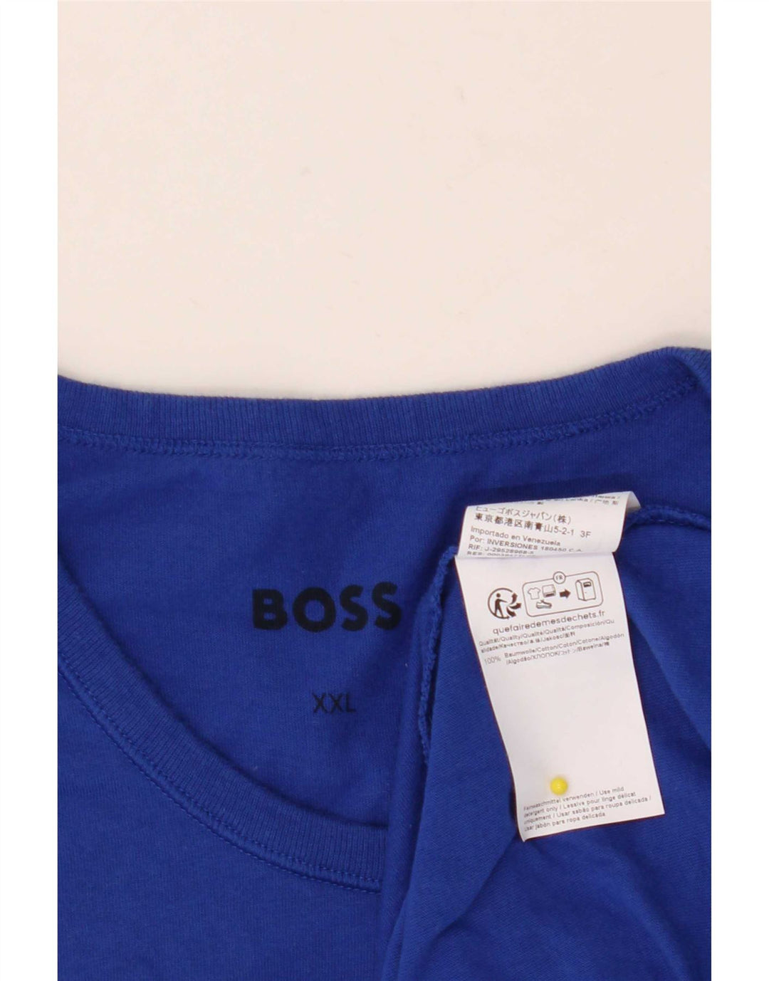 Hugo Boss Herren T-Shirt Top 2XL Blau Baumwolle