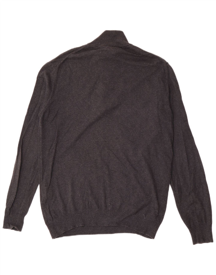John Lewis Herre sweater med lynlåshals XL grå bomuld