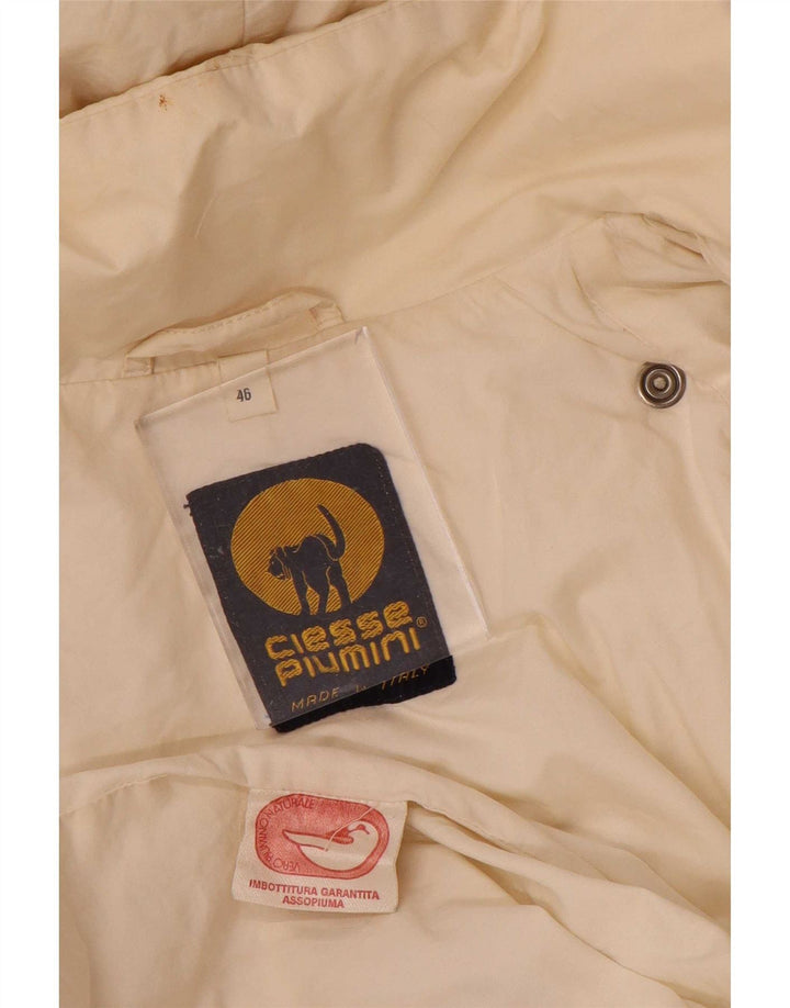 Ciesse Piumini Dame Hætte Oversized Polstret Jakke IT 46 Large Off White