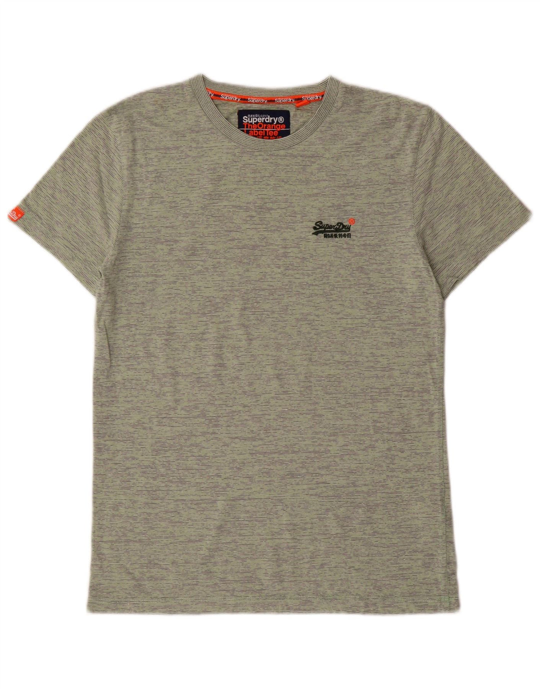 T-shirt da uomo Superdry Top in cotone a righe verde medio