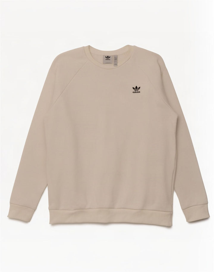 Adidas Herre Sweatshirt Jumper Stor Hvid Bomuld