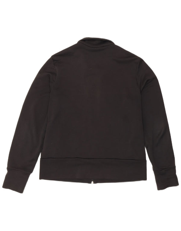 Adidas Womens Tracksuit Top Jacket UK 18 XL Preto Poliéster