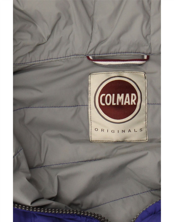 COLMAR Womens Hooded Padded Jacket IT 52 2XL Blue Polyamide Vintage Colmar and Second-Hand Colmar from Messina Hembry 