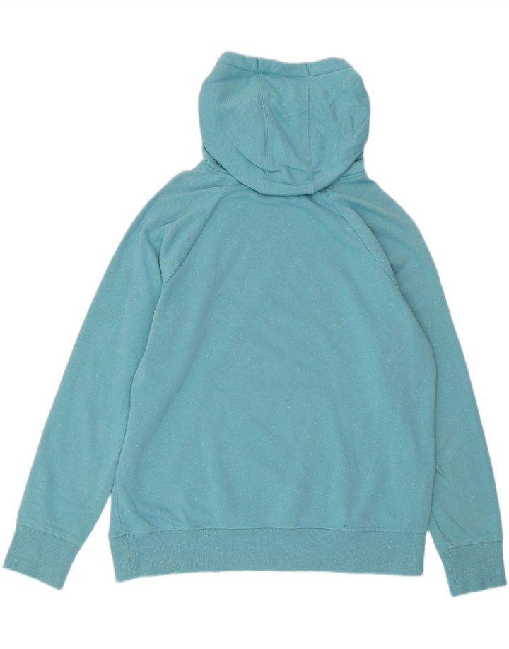 UNDER ARMOUR Womens Oversized Hoodie Jumper UK 14 Medium Blue Flecked