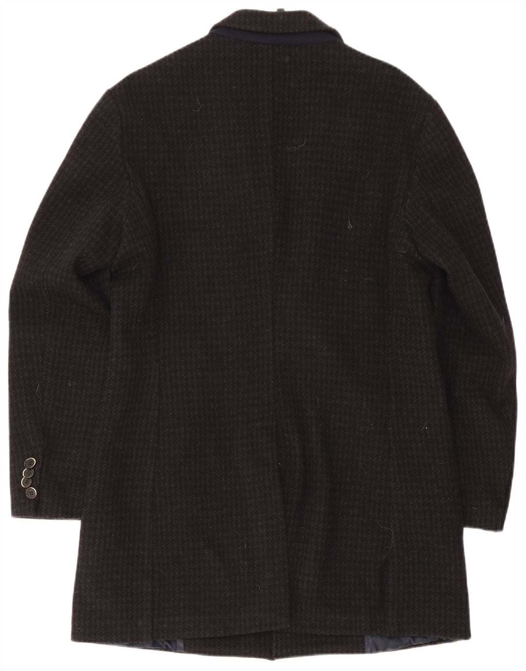 Liu Jo Pardessus Homme IT 50 Large Laine Pied-de-Poule Noir
