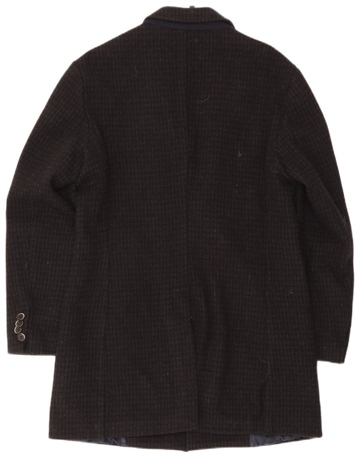 Liu Jo Pardessus Homme IT 50 Large Laine Pied-de-Poule Noir