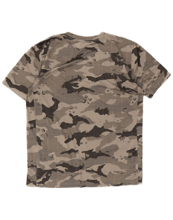 T-shirt Nike Dri Fit da uomo in poliestere mimetico grigio medio
