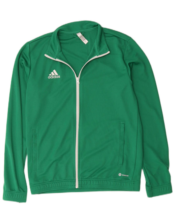 Giacca superiore della tuta da uomo Adidas Aeroready in poliestere verde medio