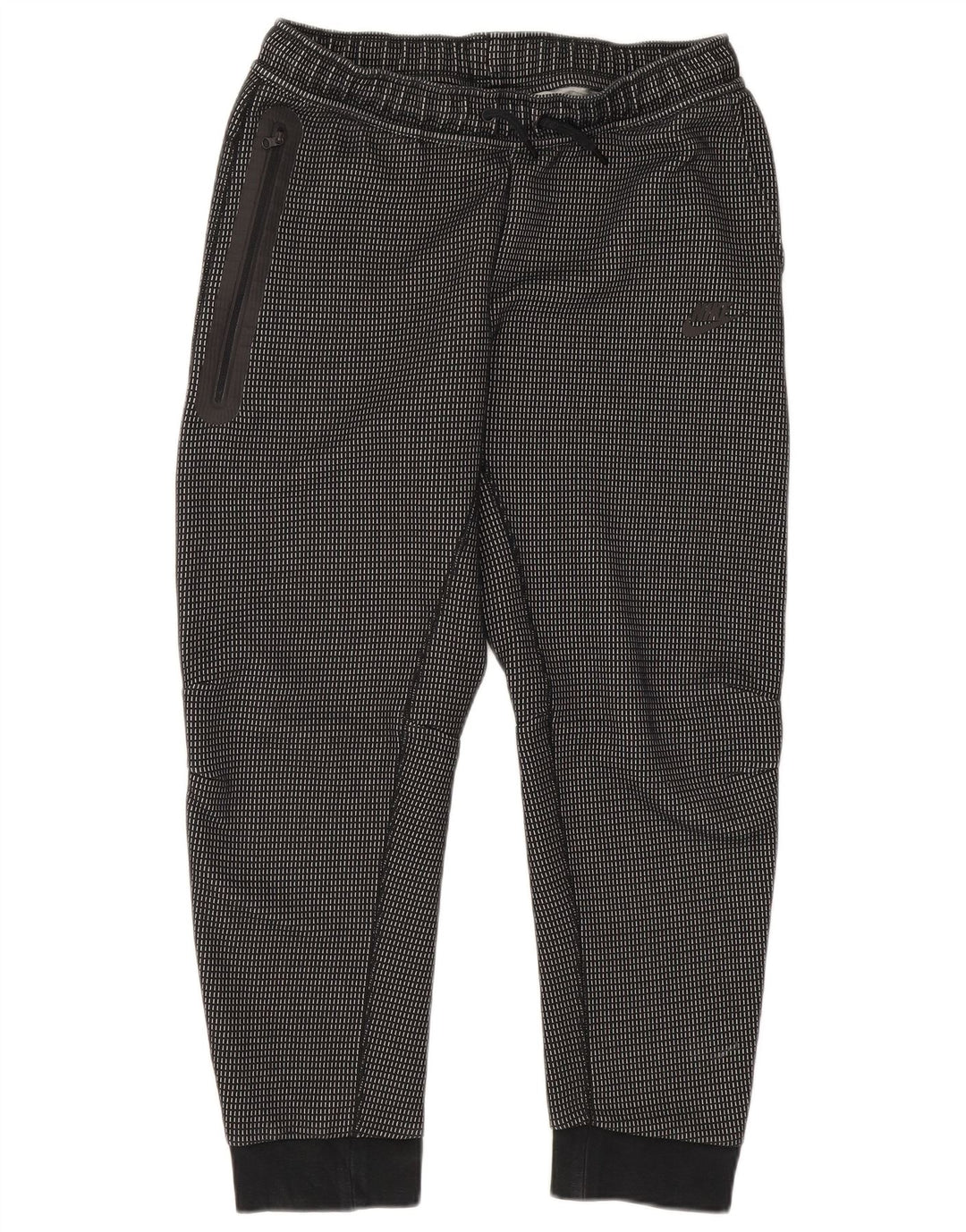 Nike Boys Tracksuit Trousers Joggers 13-14 Years XL Black Check Polyester