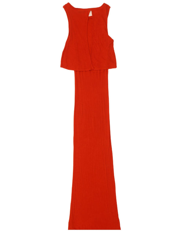 Topshop Vestido largo sin mangas para mujer UK 8 Small Rojo