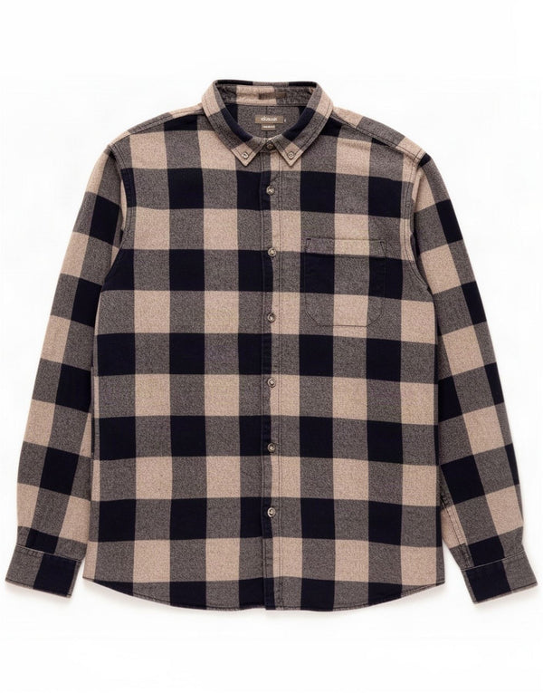 Eddie Bauer Cămașă de flanel pentru bărbați, cu tăiere clasică, mediu bleumarin, bumbac vichy