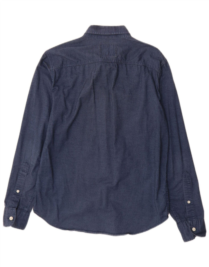 Hollister Mens Shirt Small Navy Blue Cotton