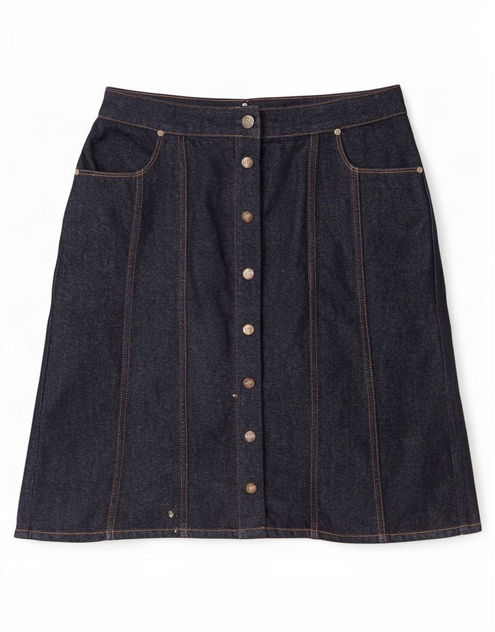Gonna in denim da donna Lee W28 cotone blu navy medio