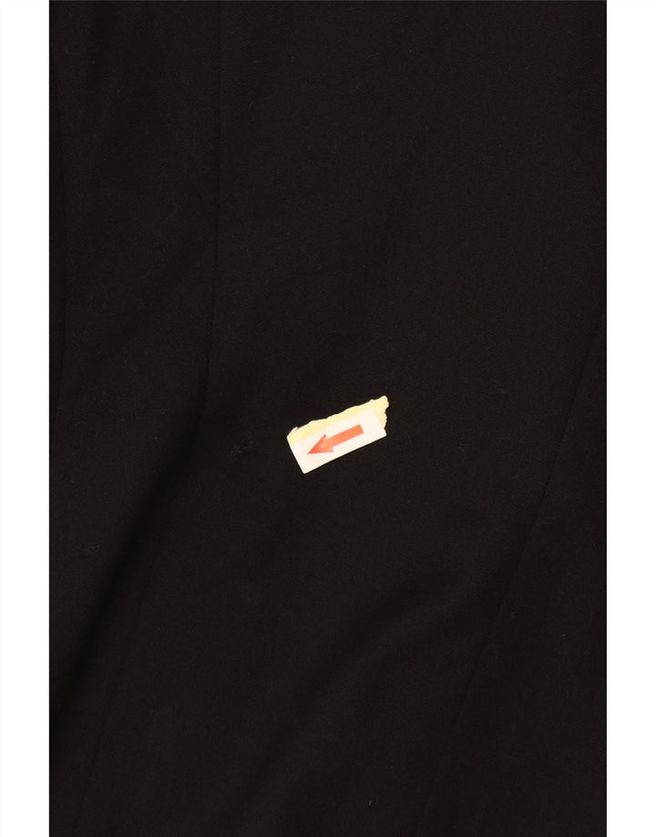 Zara Womens 1 Button Blazer Jacket UK 16 Large Black Wool