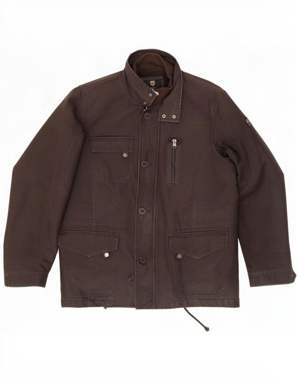 Jaqueta utilitária masculina Basefield Sherpa UK 42 XL algodão marrom