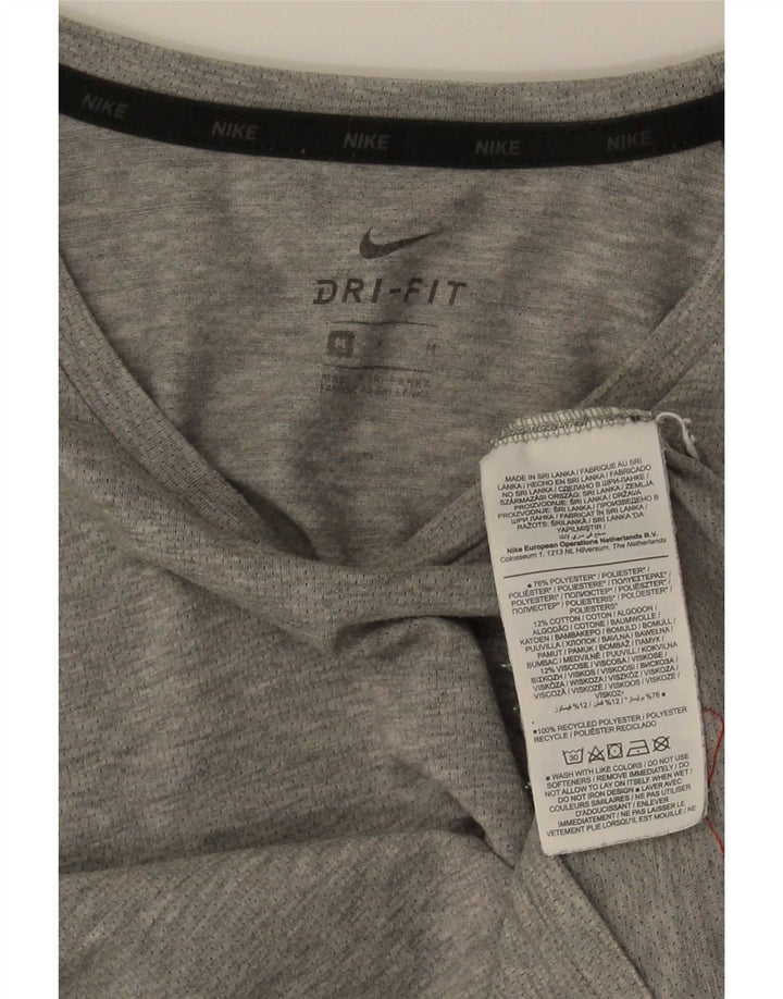 Nike Herre Dri Fit T-shirt Top Medium Grey Flecked Polyester