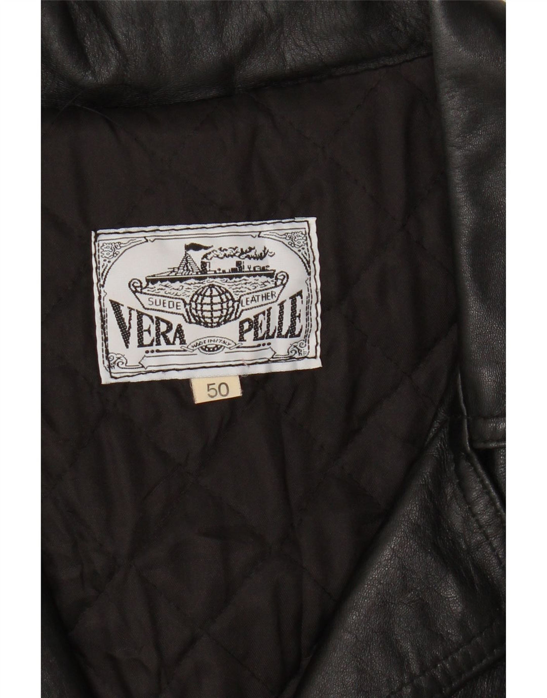Vintage Womens 3 Button Leather Blazer Jacket IT 50 XL Black Leather