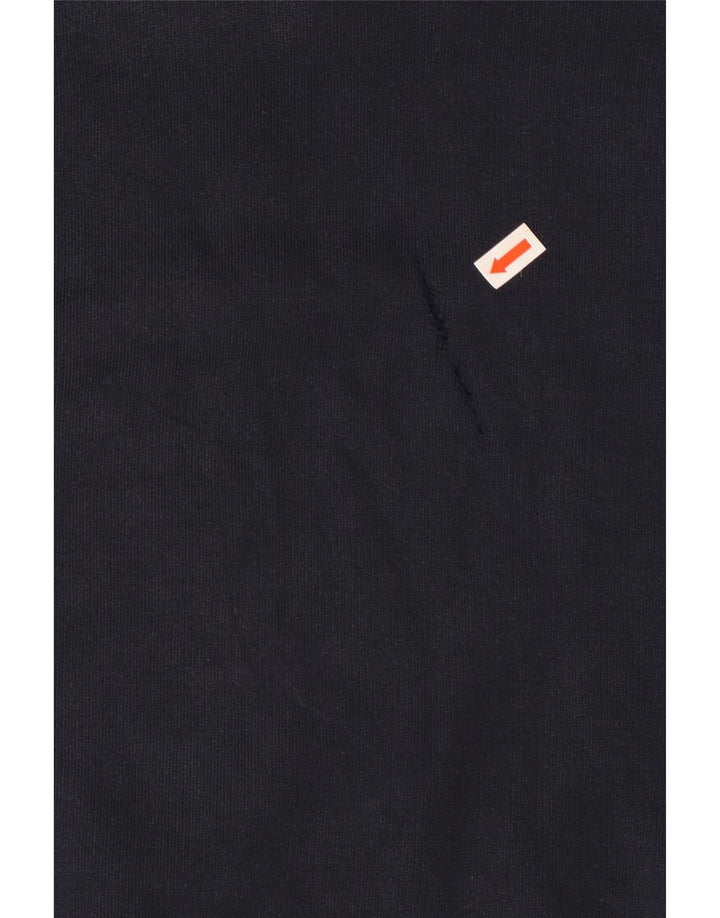 Napapijri Mens Hoodie Jumper Medium Navy Blue Cotton
