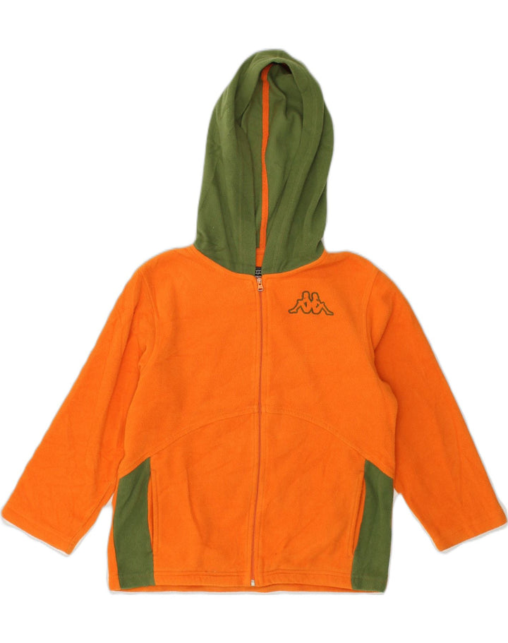 KAPPA Boys Hooded Fleece Jacket 7-8 Years Orange Polyester | Vintage Kappa | Thrift | Second-Hand Kappa | Used Clothing | Messina Hembry 