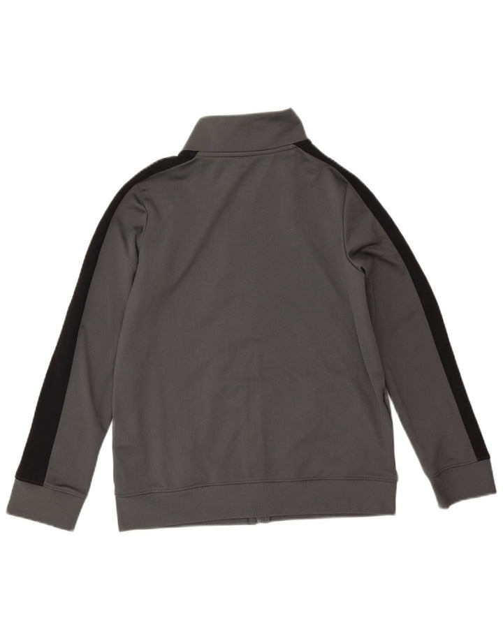Under Armour Boys Tracksuit Top Jacket 9-10 Years Medium Grey Colourblock