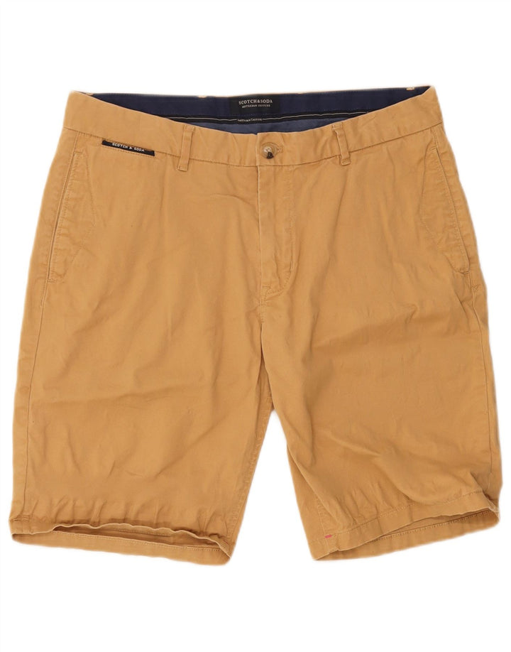 Scotch & Soda Mens Chino Shorts W33 Medium Beige Cotton