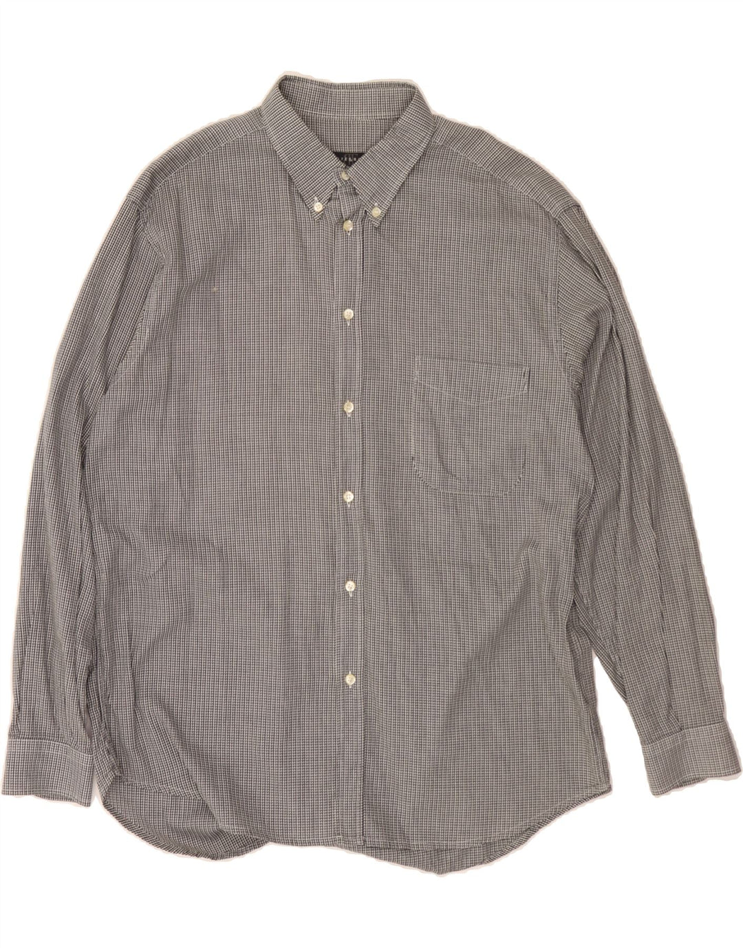 BELFE & BELFE Mens Shirt Size 45 XL Grey Check Cotton Vintage Belfe & Belfe and Second-Hand Belfe & Belfe from Messina Hembry 