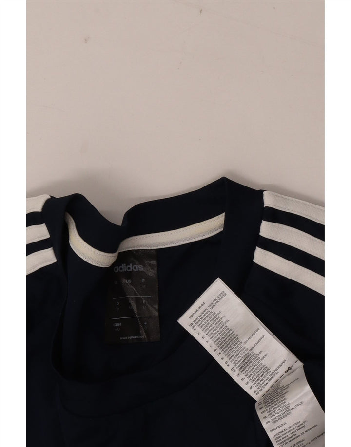 ADIDAS Mens Climalite T-Shirt Top Medium Navy Blue Polyester