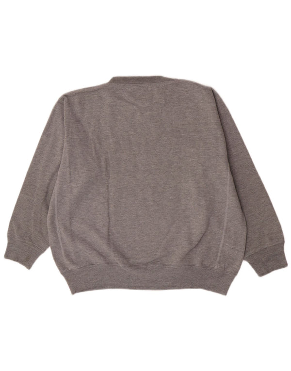 CAT Herre Grafisk Loose Fit Sweatshirt Jumper Medium Grå Bomuld