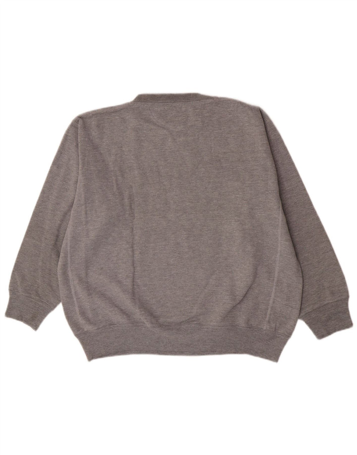 CAT Herre Grafisk Loose Fit Sweatshirt Jumper Medium Grå Bomuld