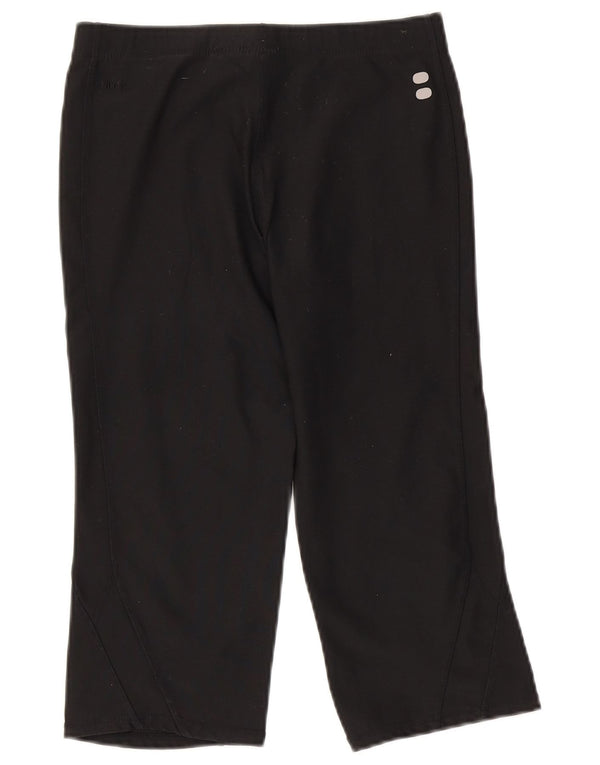 Nike Damen Capri-Leggings UK 10/12 Mittelschwarzes Polyester