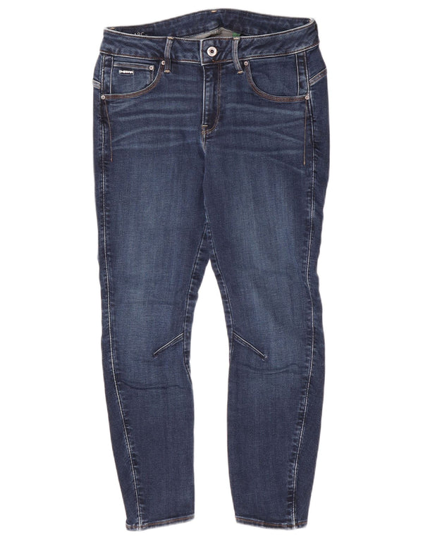 G Star Womens 3D Arc Crop Skinny Jeans W30 L26 Blue Cotton