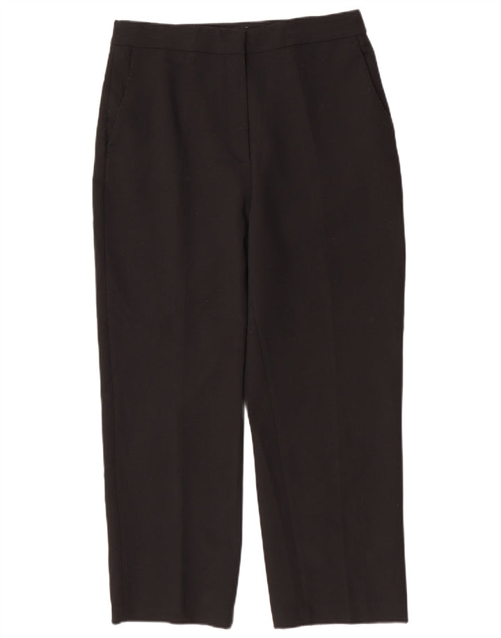 Zara Womens Tapered Suit Trousers Large W32 L27 Black Polyester