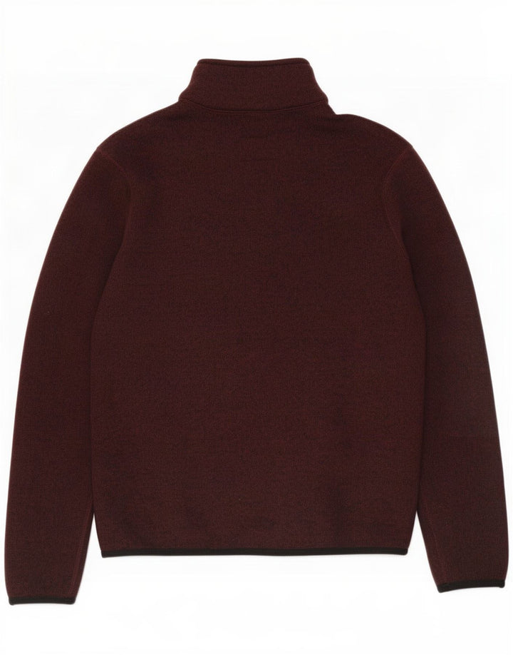 Marks & Spencer Mens Tracksuit Top Jacket Small Burgundy Flecked Polyester