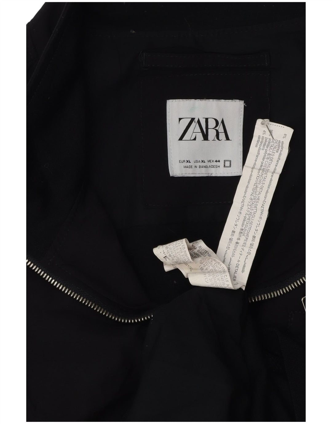 Giubbotto bomber da uomo Zara UK 42 XL poliestere nero