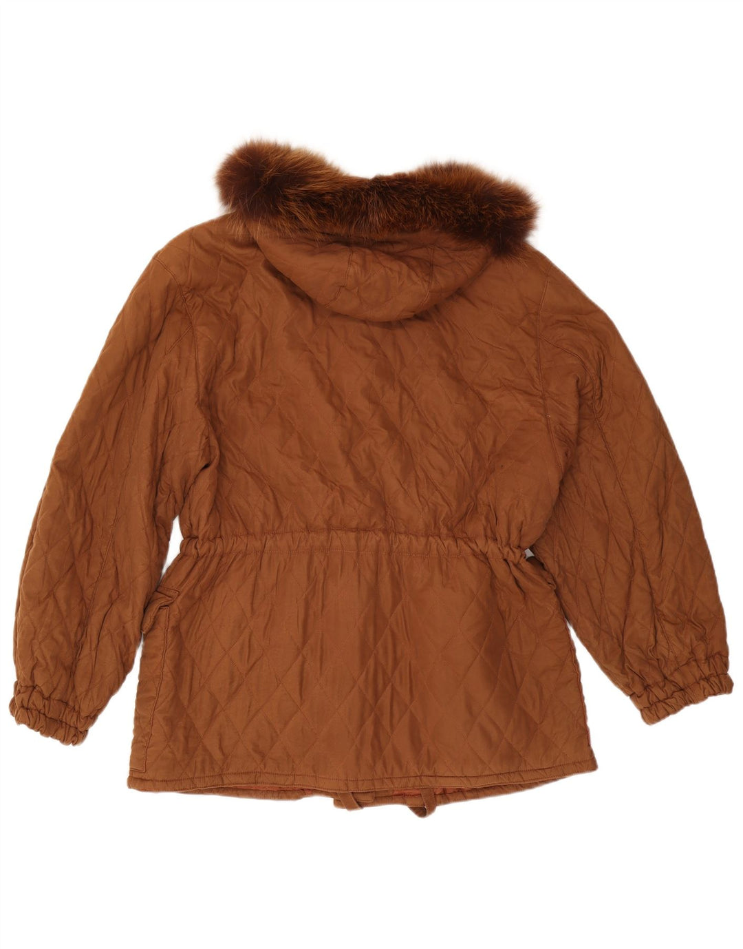 Ileana Zara Womens Oversized Hooded Quilted Jacket IT 40 Small Brown