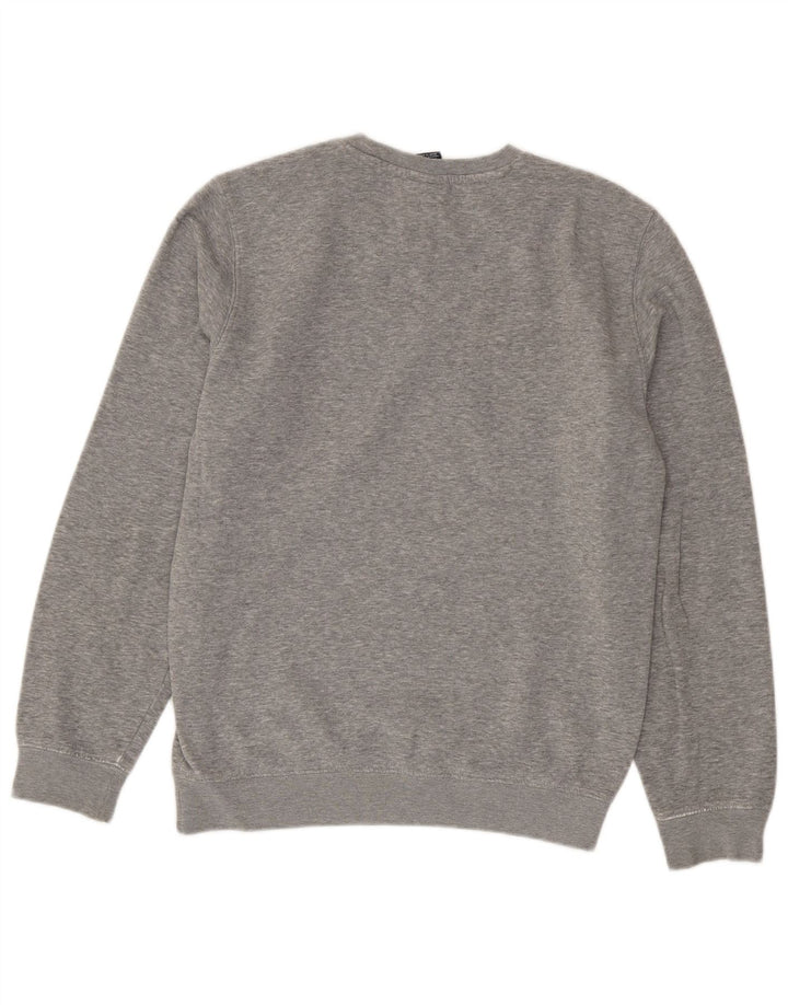 Champion Herren-Sweatshirt-Pullover aus mittelgrau gefleckter Baumwolle