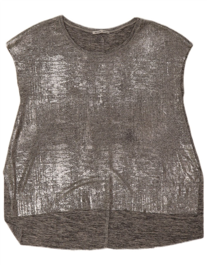Zara Womens Sleeveless Blouse Top UK 14 Medium Grey