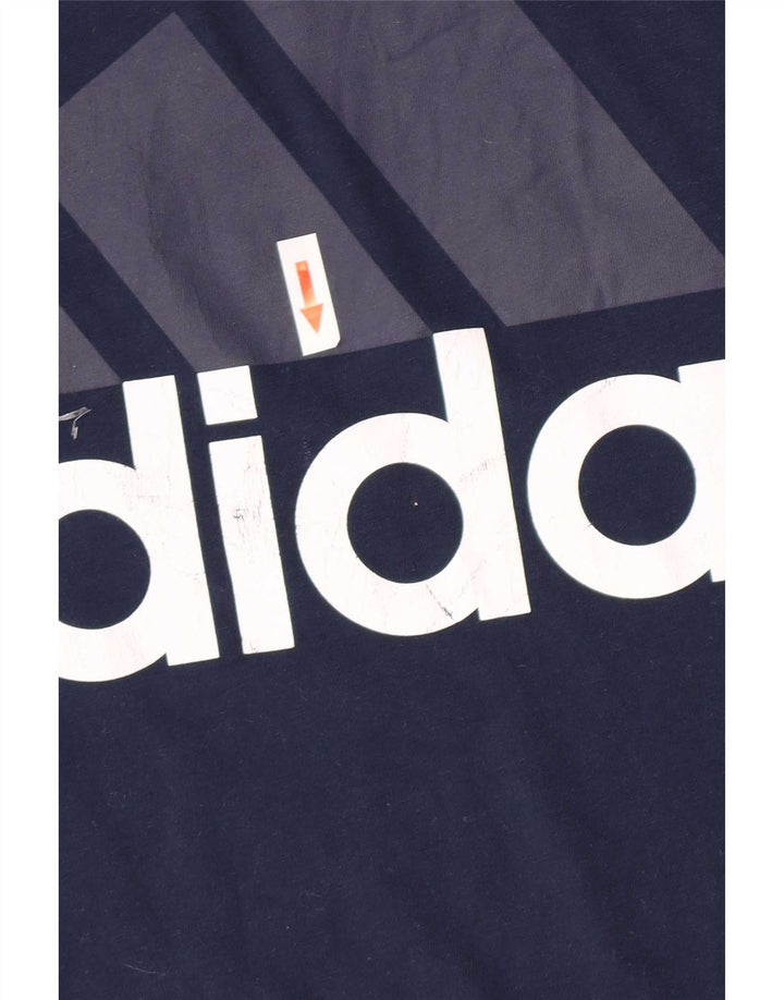 Adidas Mens Graphic T-Shirt Top XL Navy Blue