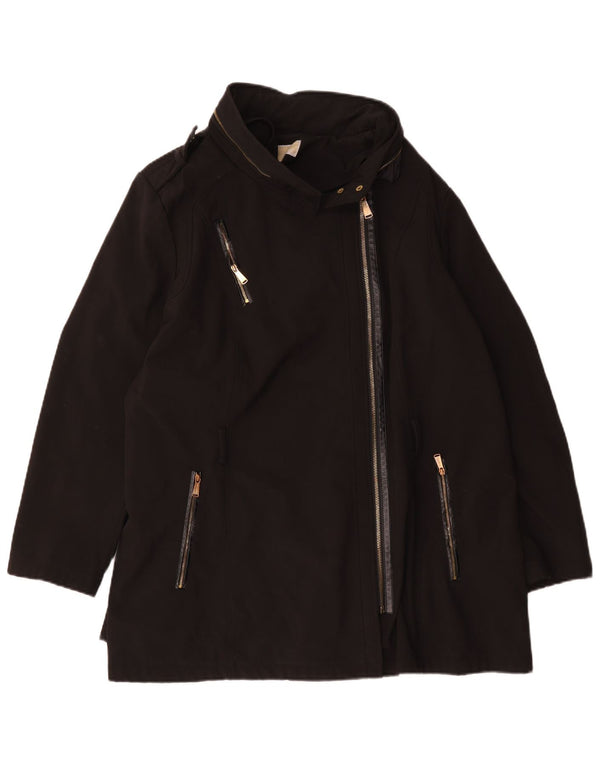 Michael Kors Damen Übergroße Militärjacke UK 20 2XL Schwarz Polyester