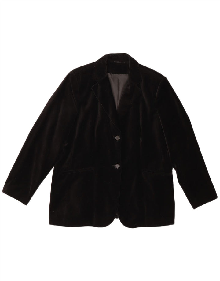 Damen-Blazerjacke aus Samt mit 2 Knöpfen, UK 22 3XL